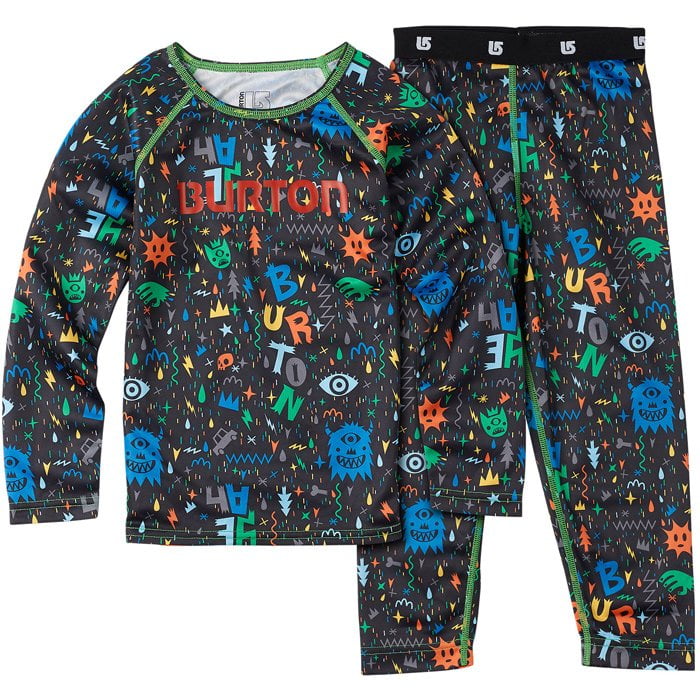 Burton First Layer Set Für Kinder – Oberteil & Hose, Atmungsaktiv, Stretchig, Mit Geruchskontrolle – Für Skifahren & Outdoor