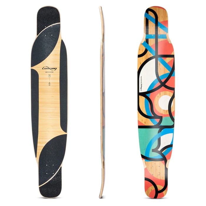 Flex2 Camber Longboard tot 84 kg (Flex2 tot 84 kg, Roze Bloem LED, Esdoornhout