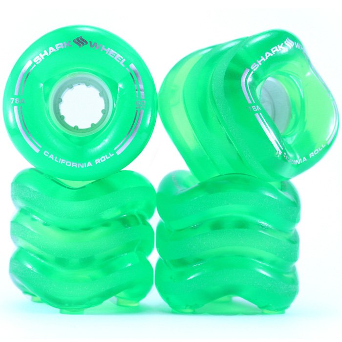 Roues Shark Wheels Sidewinder 60mm 78a Pour Longboard – Transparent/Orange (Neuf)