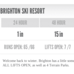 Brighton ski report