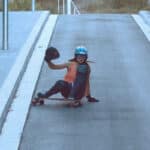 Girls longboarding