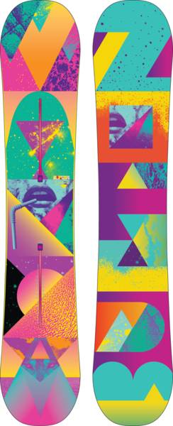 Wing Rocker Design Snowboard Women’s LipStick Flying V-Rocker Snowboard 145cm – Salty Peaks ...