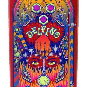 SANTA CRUZ DELFINO PINBALL SHAPED 9.14" SKATEBOARD DECK