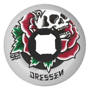 OJ DRESSEN ROSE SKULL DOUBLE DURO CHUBBIES 99A/95A 56MM WHITE/BLACK WHEELS