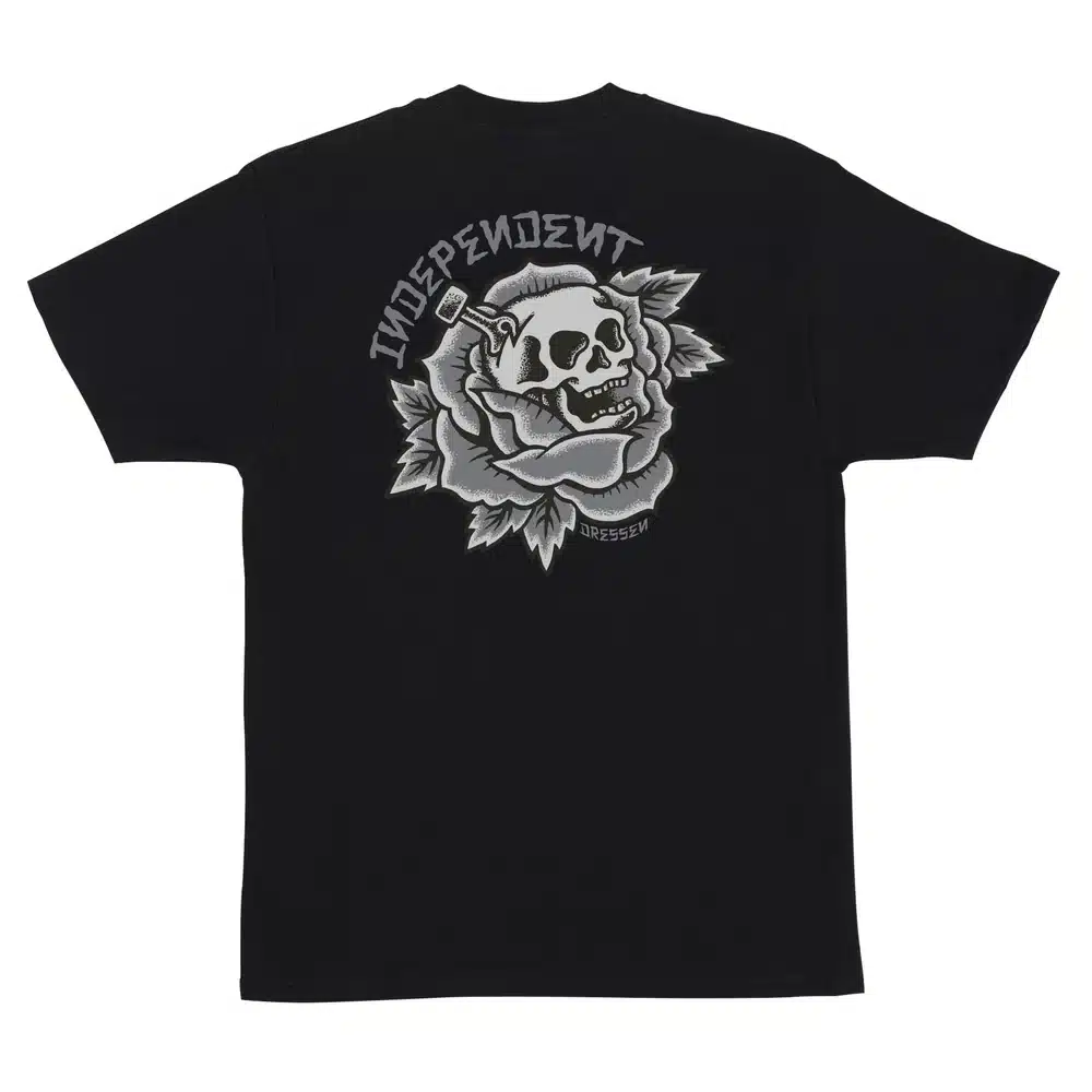 44156640 159910 82882 Dressen Skull Rose Independent Mens TShirt color black B