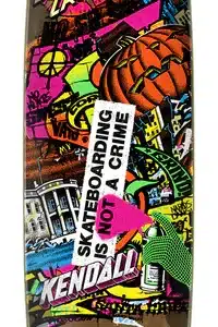 Santa cruz kendall street art sticker deck a