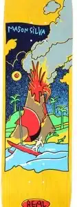 Real mason dbx volcano 825 skateboard deck yellow