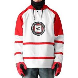 686 Slapshoot Hoodie WHT RED A