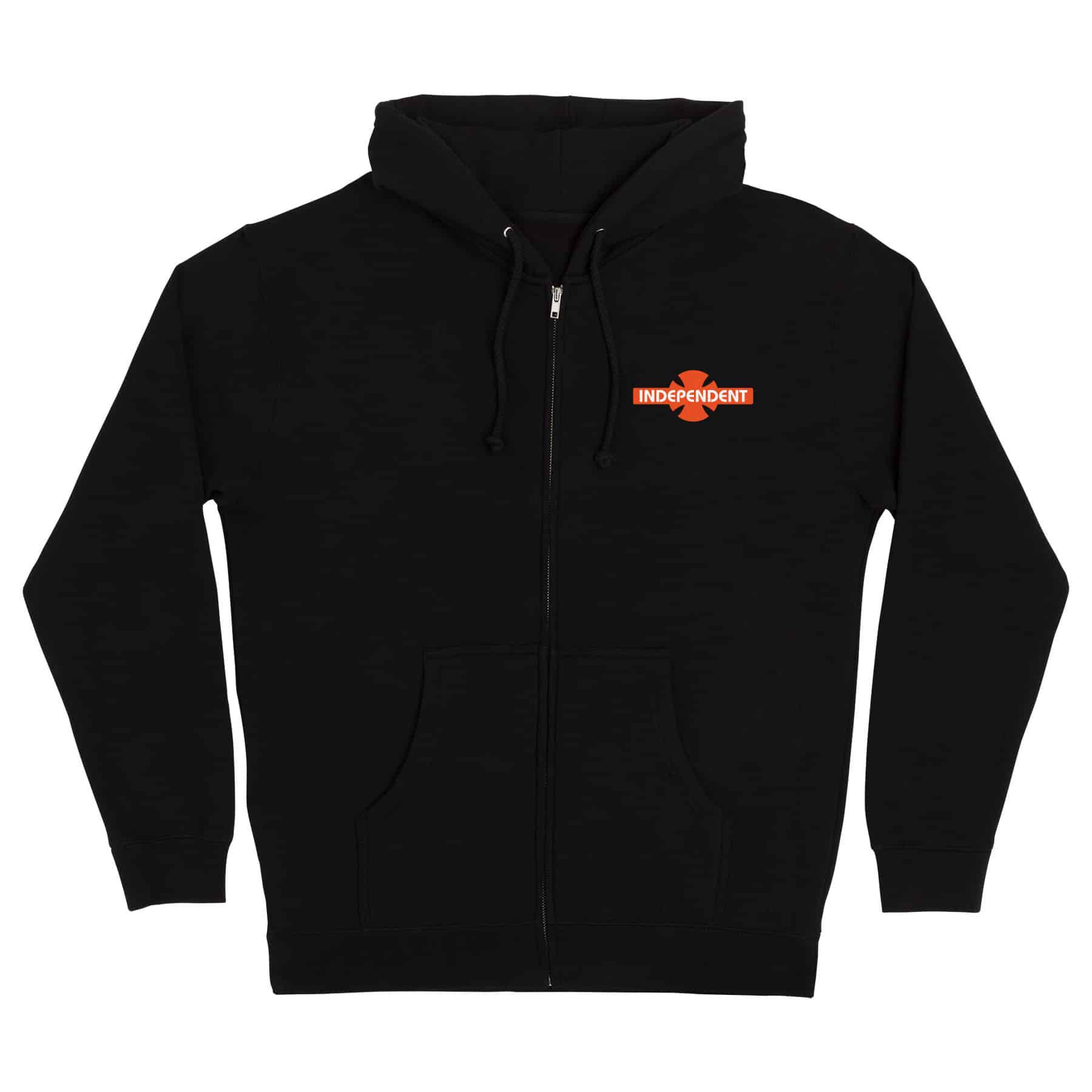 INDY OGBC LEGACY ZIP HOODIE FRONT BLK