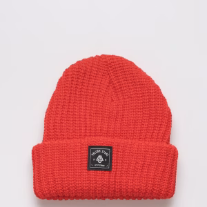 Volcom Thick Knit Beanie Orange Shock