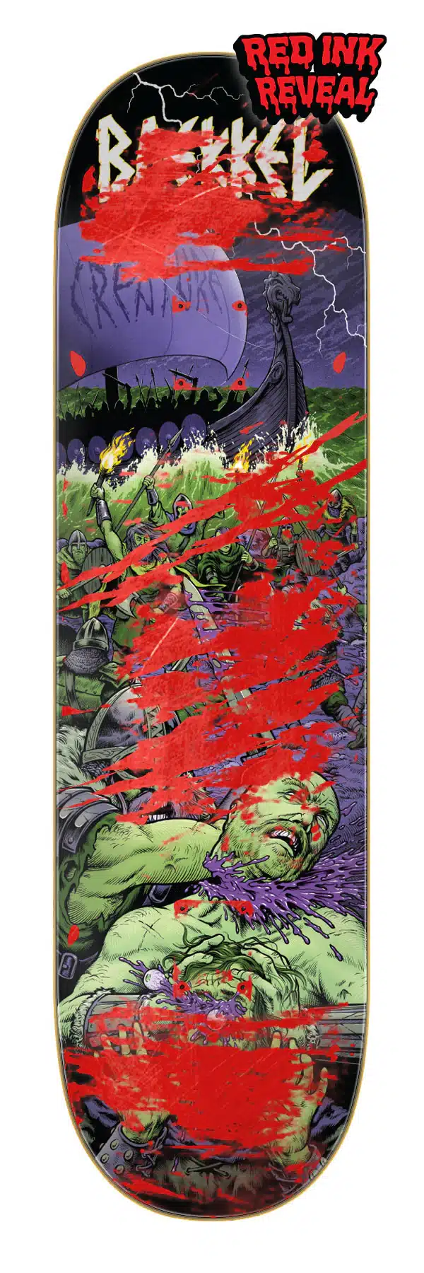 11117625 164968 85315 86in x 3211in Baekkel Warriors VX Deck Creature Skateboard Deck size 86inx3211in 1000x