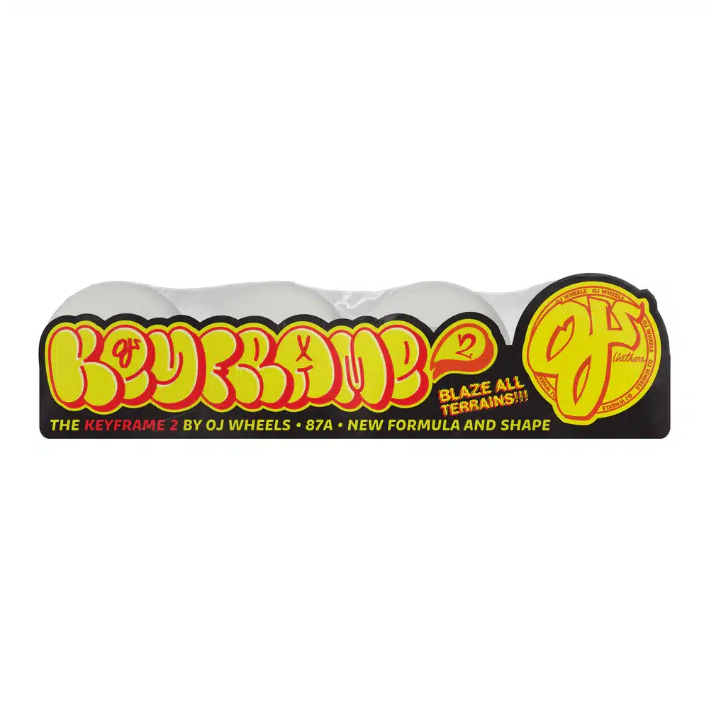 22223497 164987 85155 54mm Keyframe 2 White 87a Skateboard Wheels OJ color white 1000x