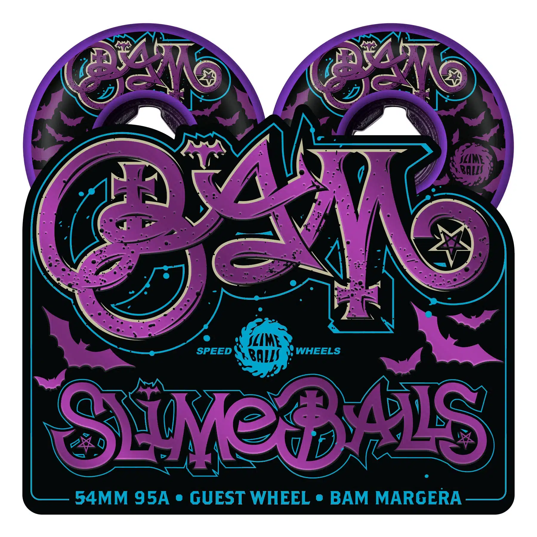 22223505 164995 85190 54mm Bam Margera Guest Purple Hardline 95a Skateboard Wheels Slime Balls color purple 1800x